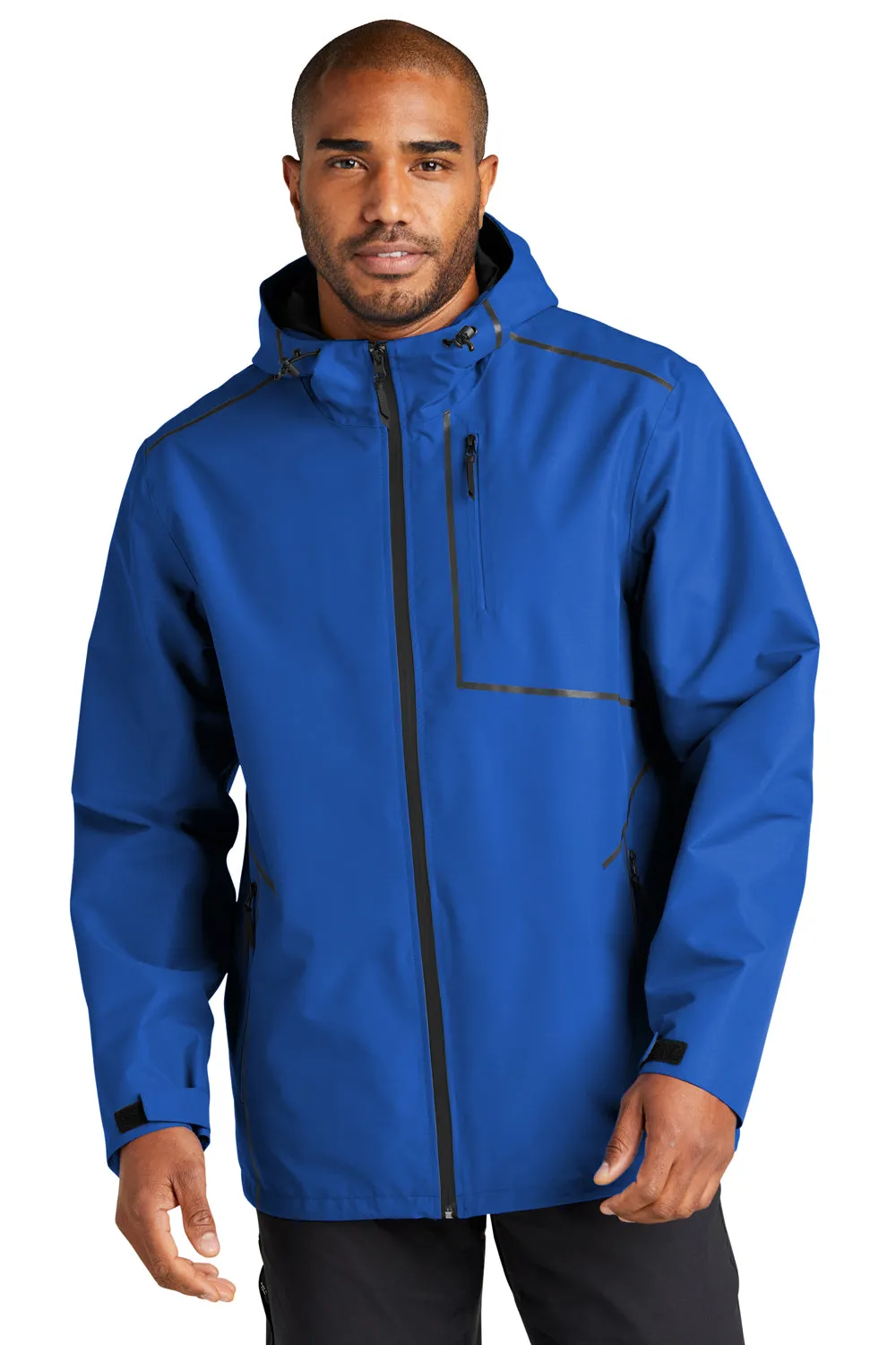 Port Authority Mens Collective Tech Full Zip Outer Shell Hooded Jacket - True Royal Blue