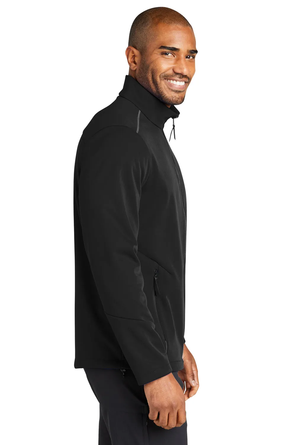 Port Authority Mens Collective Tech Waterproof Full Zip Soft Shell Jacket - Deep Black