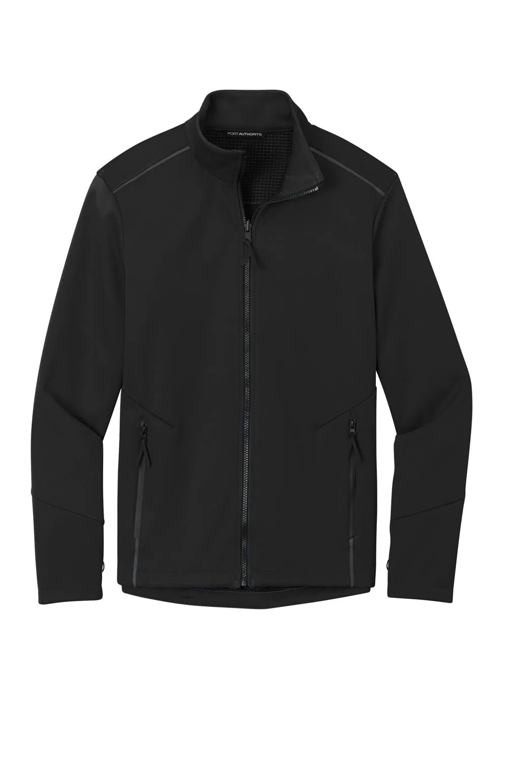 Port Authority Mens Collective Tech Waterproof Full Zip Soft Shell Jacket - Deep Black