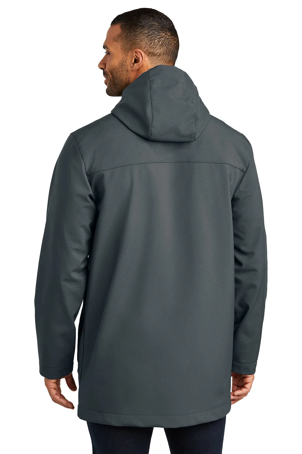 Port Authority Mens Collective Water Resistant Full Zip Hooded Parka - Graphite Grey