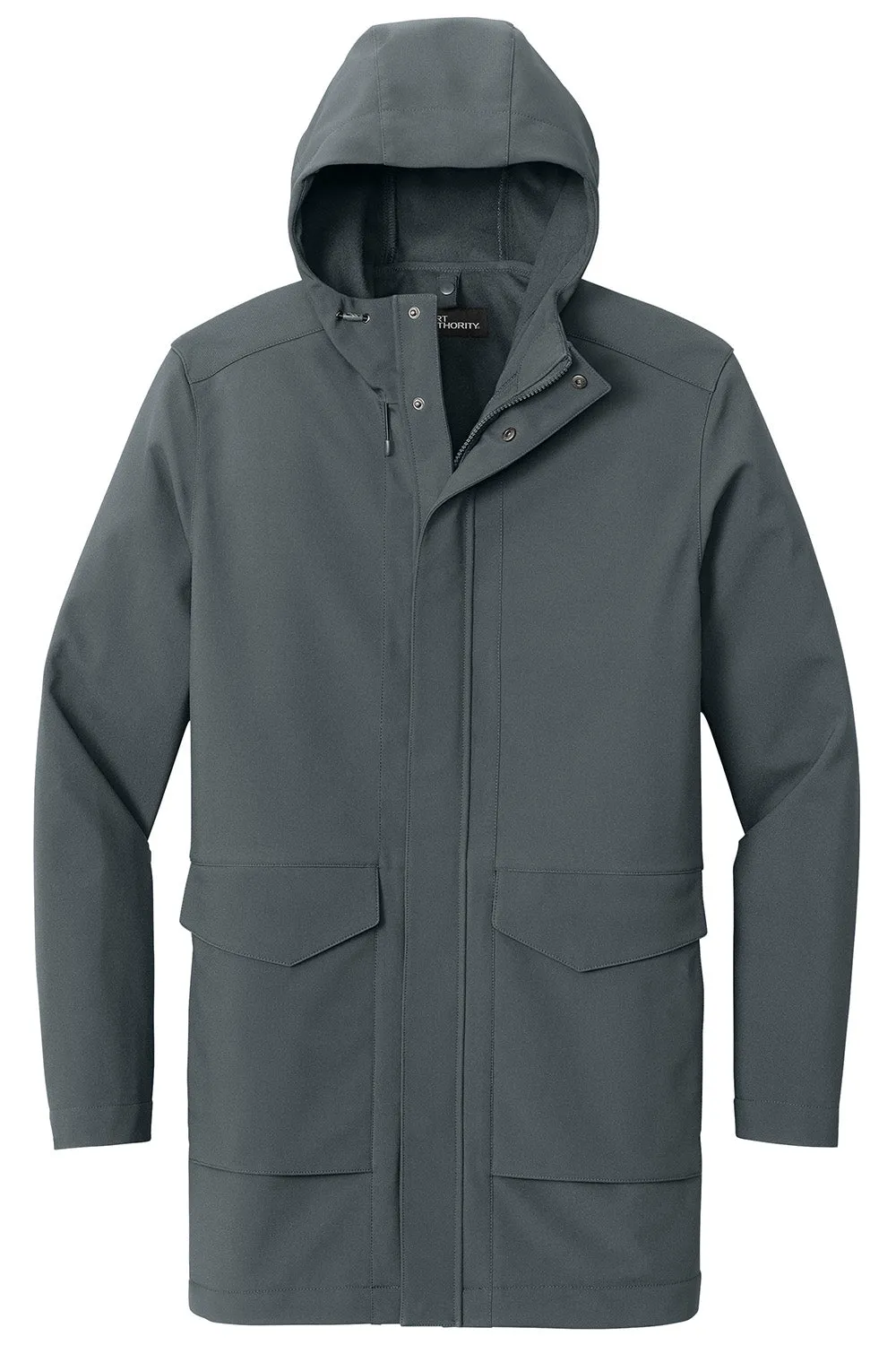 Port Authority Mens Collective Water Resistant Full Zip Hooded Parka - Graphite Grey