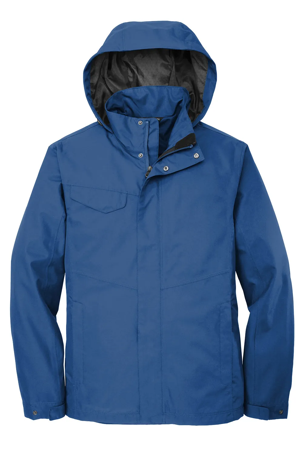 Port Authority Mens Collective Waterproof Full Zip Hooded Jacket - Night Sky Blue - Closeout