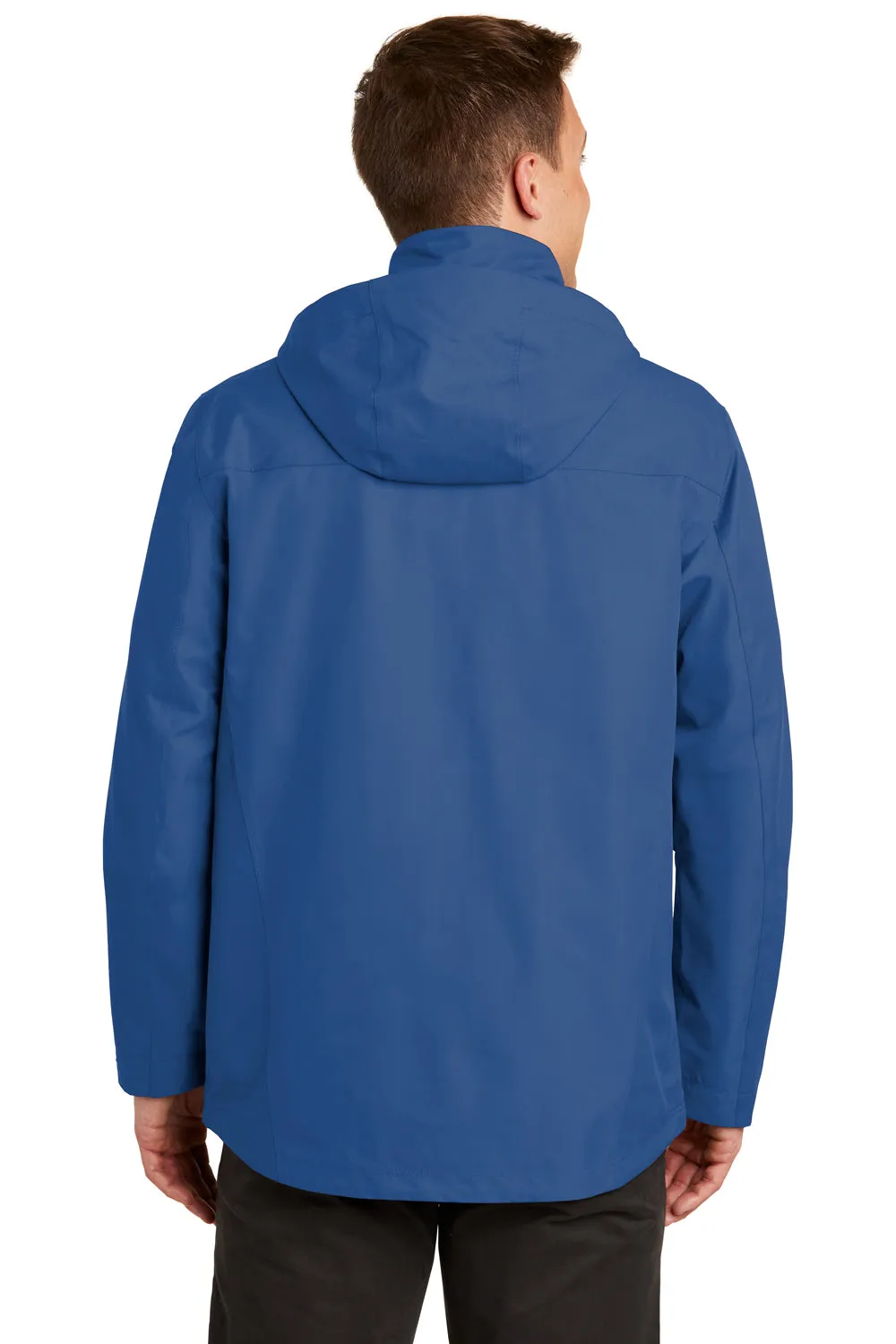 Port Authority Mens Collective Waterproof Full Zip Hooded Jacket - Night Sky Blue - Closeout