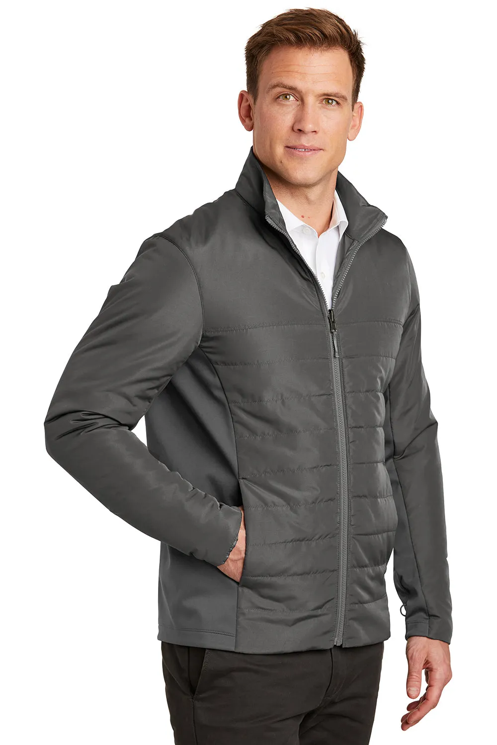 Port Authority Mens Collective Wind & Water Resistant Full Zip Jacket - Graphite Grey
