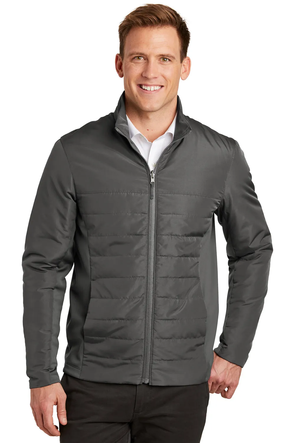 Port Authority Mens Collective Wind & Water Resistant Full Zip Jacket - Graphite Grey