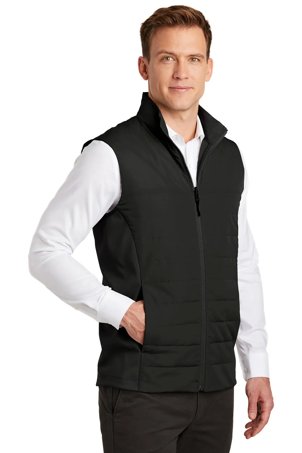Port Authority Mens Collective Wind & Water Resistant Full Zip Vest - Deep Black