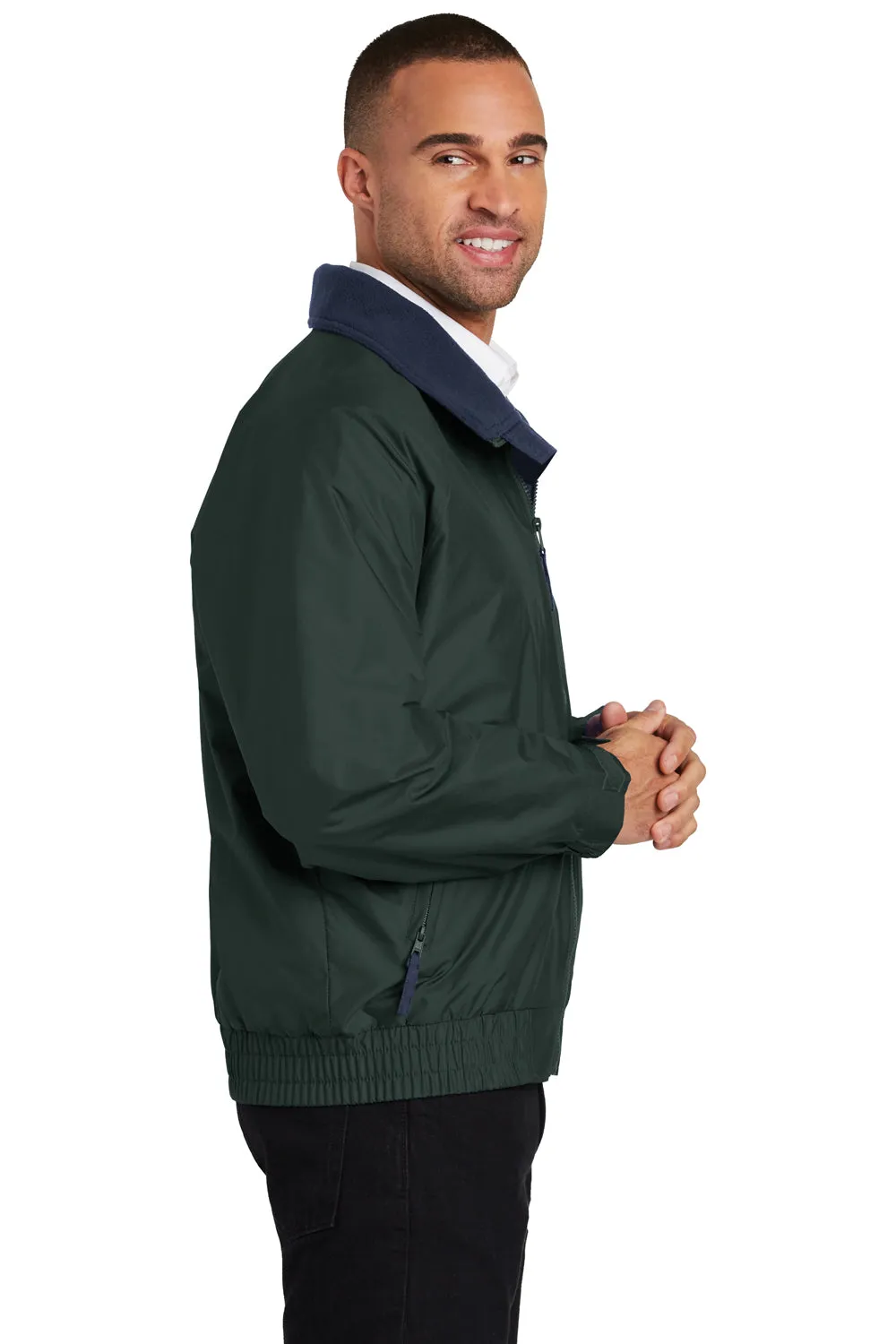 Port Authority Mens Competitor Wind & Water Resistant Full Zip Jacket - True Hunter Green - Closeout