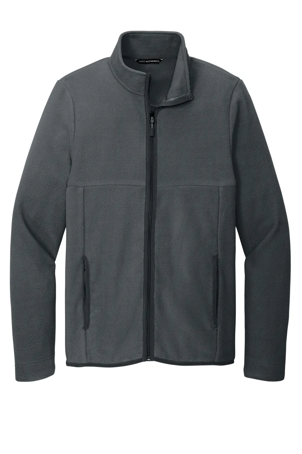 Port Authority Mens Connection Pill Resistant Fleece Full Zip Jacket - Charcoal Grey