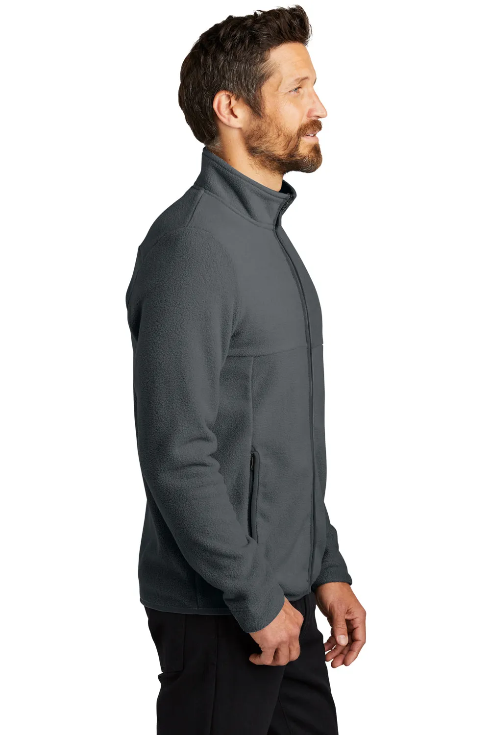 Port Authority Mens Connection Pill Resistant Fleece Full Zip Jacket - Charcoal Grey