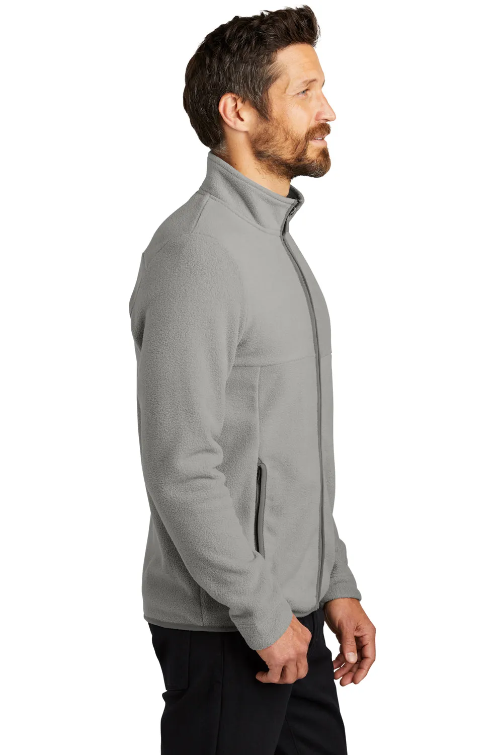 Port Authority Mens Connection Pill Resistant Fleece Full Zip Jacket - Gusty Grey