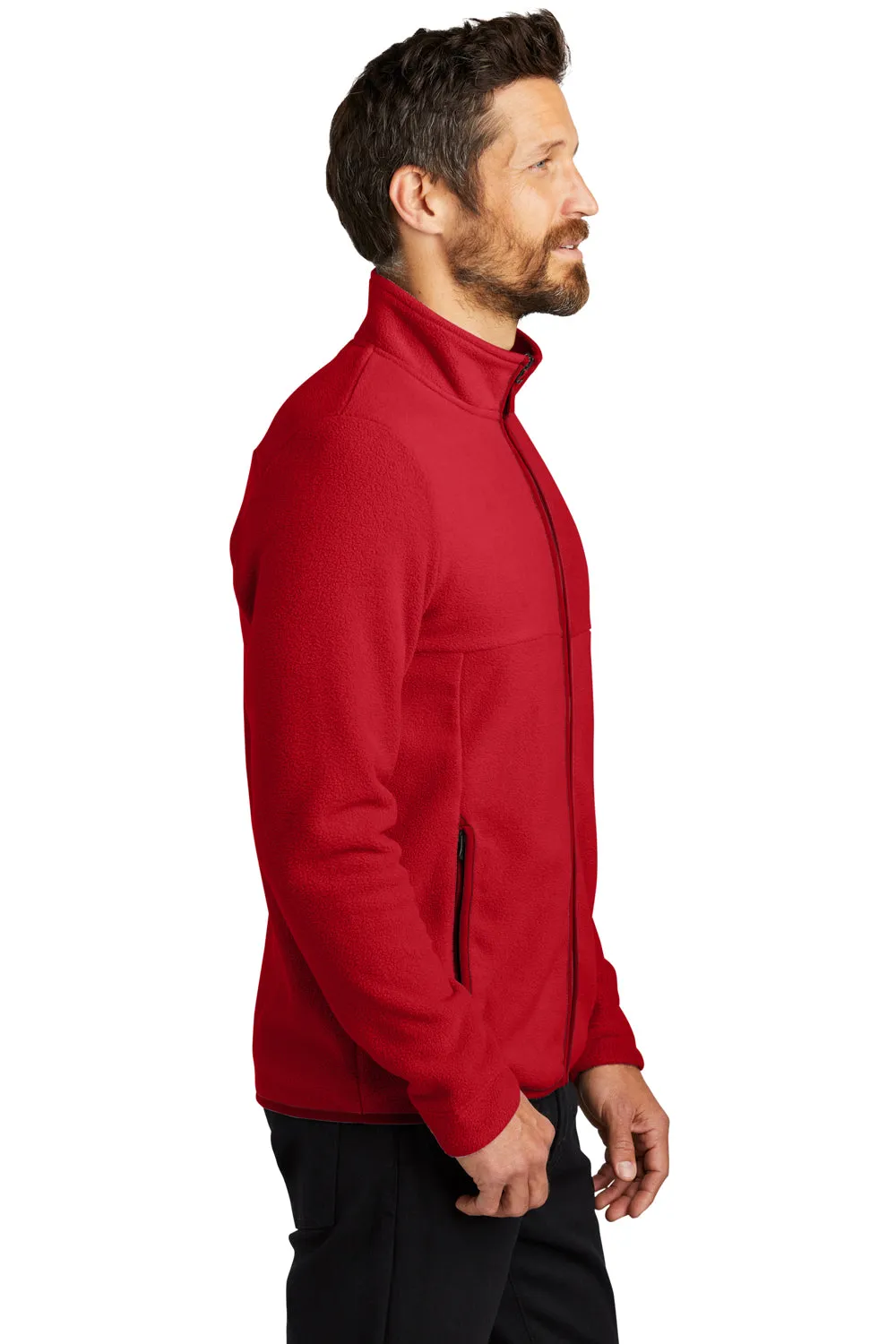 Port Authority Mens Connection Pill Resistant Fleece Full Zip Jacket - Rich Red