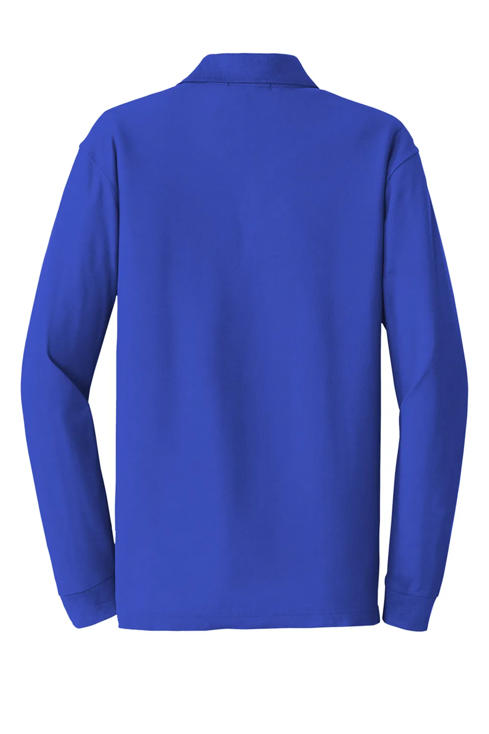 Port Authority Mens Core Classic Long Sleeve Polo Shirt - True Royal Blue