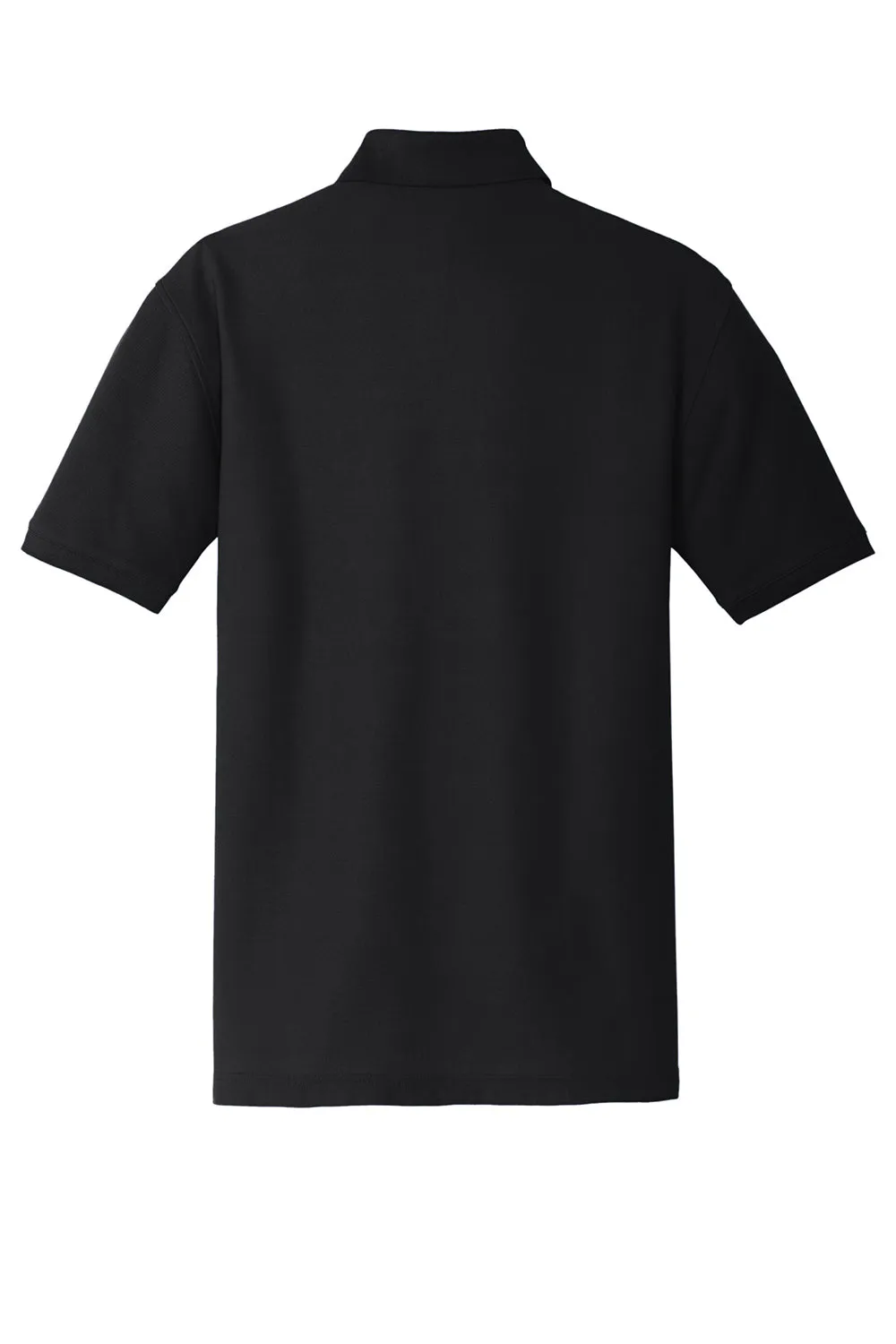 Port Authority Mens Core Classic Short Sleeve Polo Shirt - Black