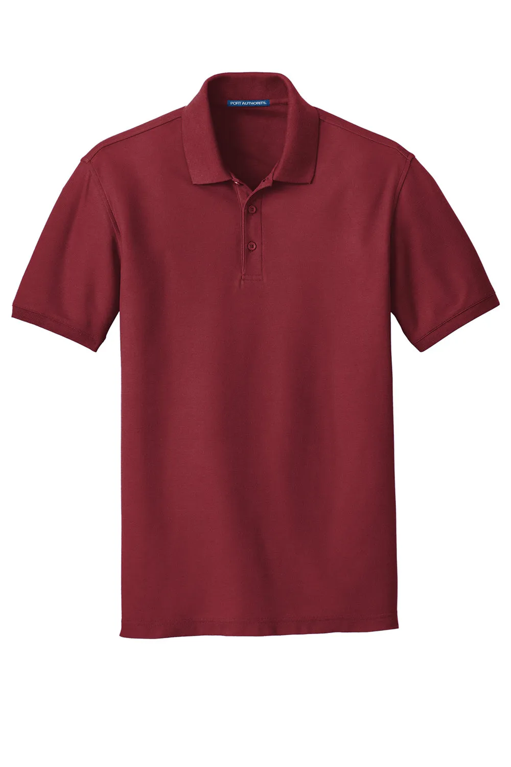 Port Authority Mens Core Classic Short Sleeve Polo Shirt - Burgundy