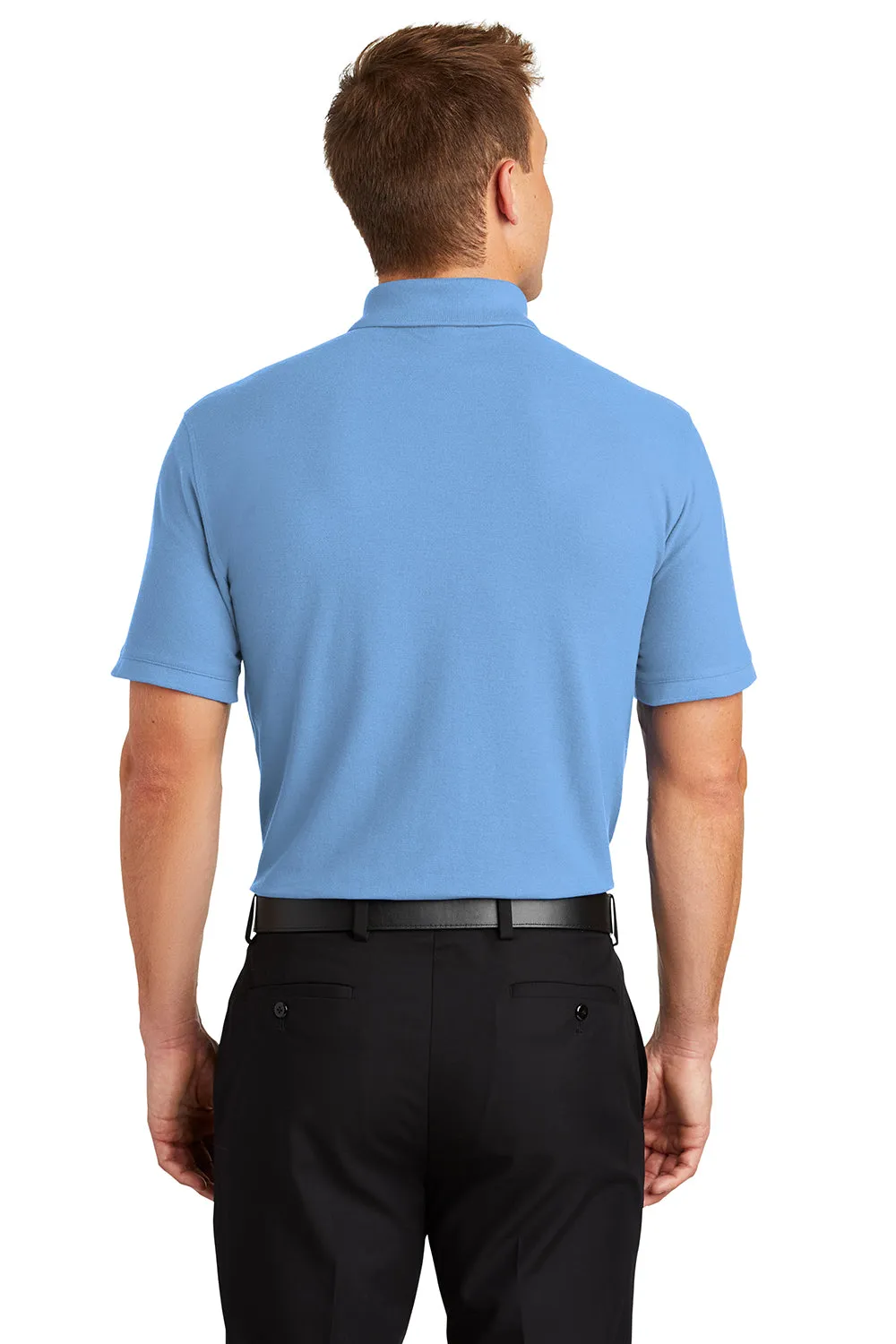 Port Authority Mens Core Classic Short Sleeve Polo Shirt - Carolina Blue