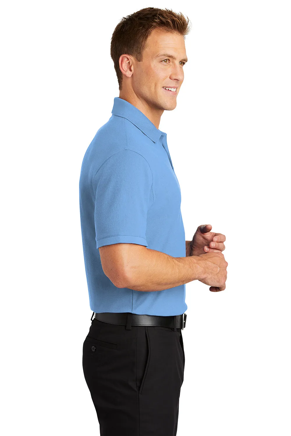 Port Authority Mens Core Classic Short Sleeve Polo Shirt - Carolina Blue