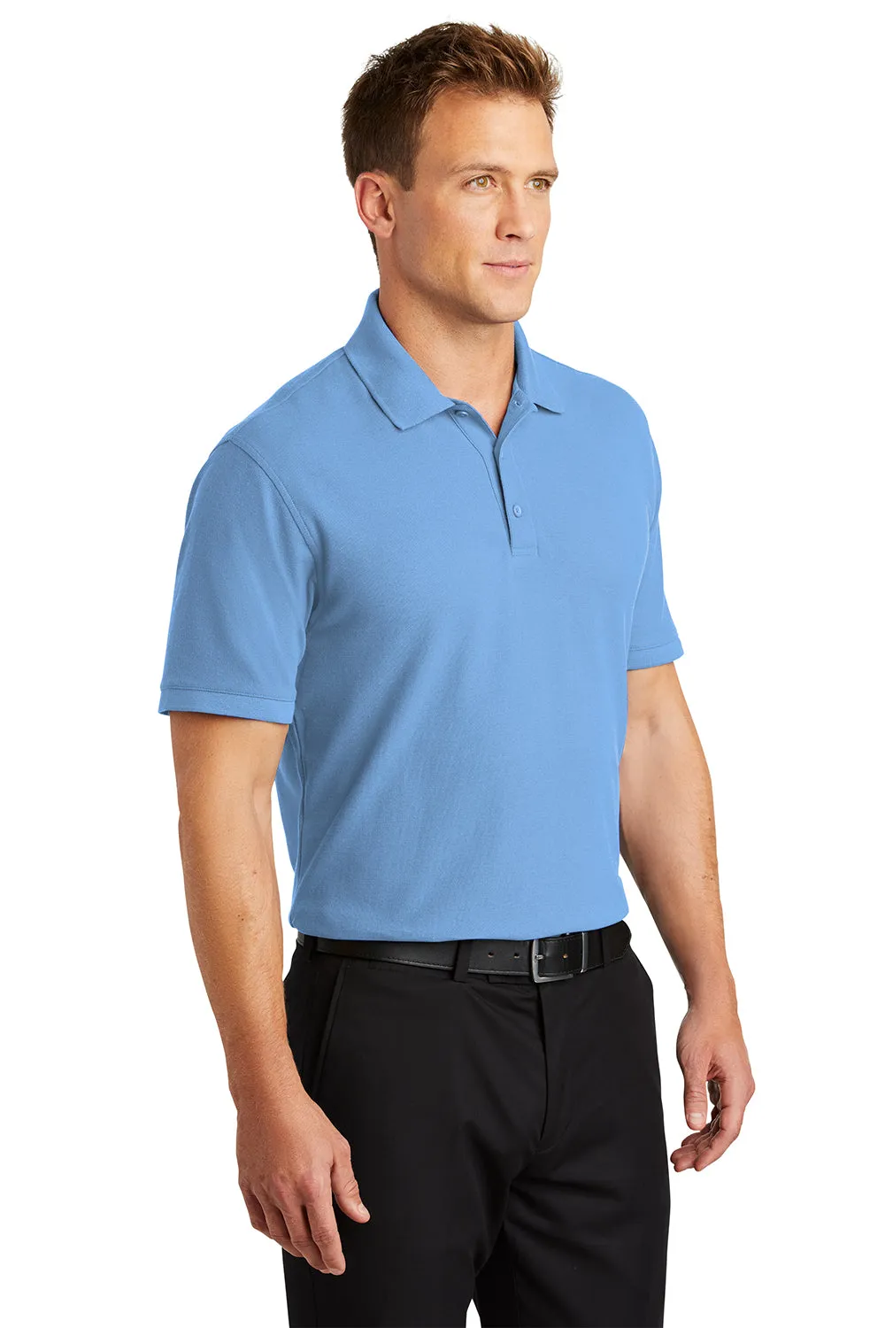 Port Authority Mens Core Classic Short Sleeve Polo Shirt - Carolina Blue
