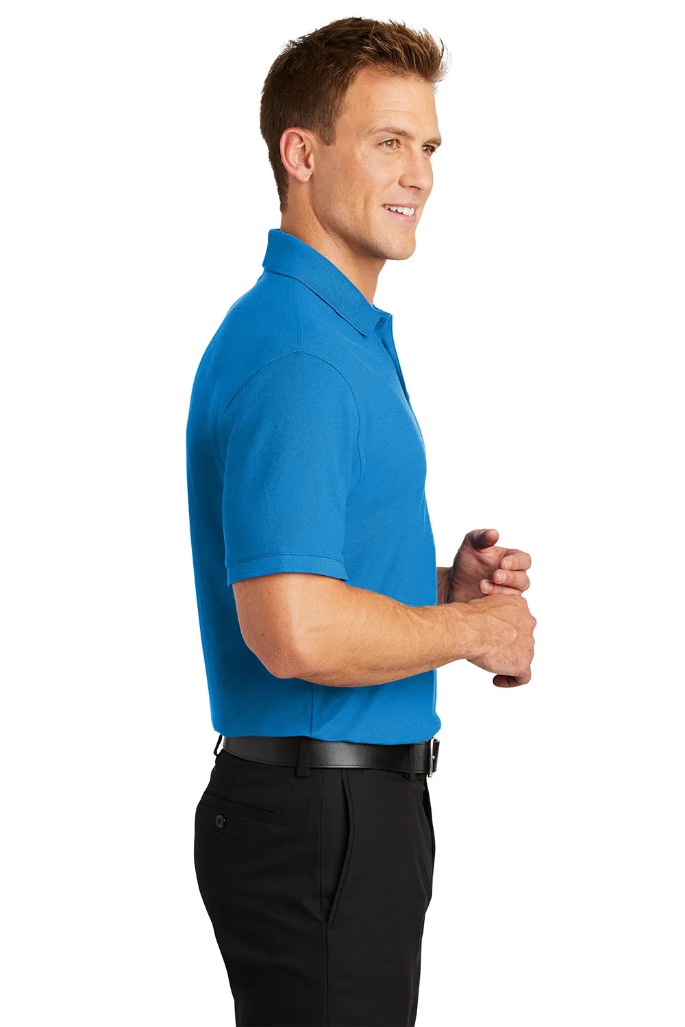 Port Authority Mens Core Classic Short Sleeve Polo Shirt - Coastal Blue