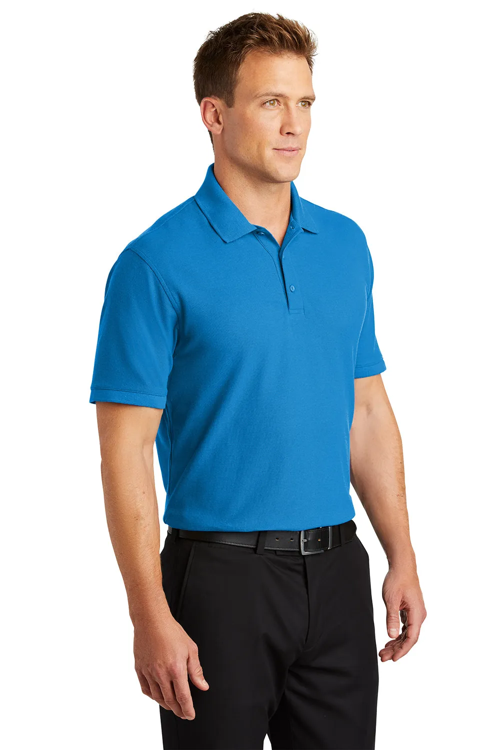Port Authority Mens Core Classic Short Sleeve Polo Shirt - Coastal Blue