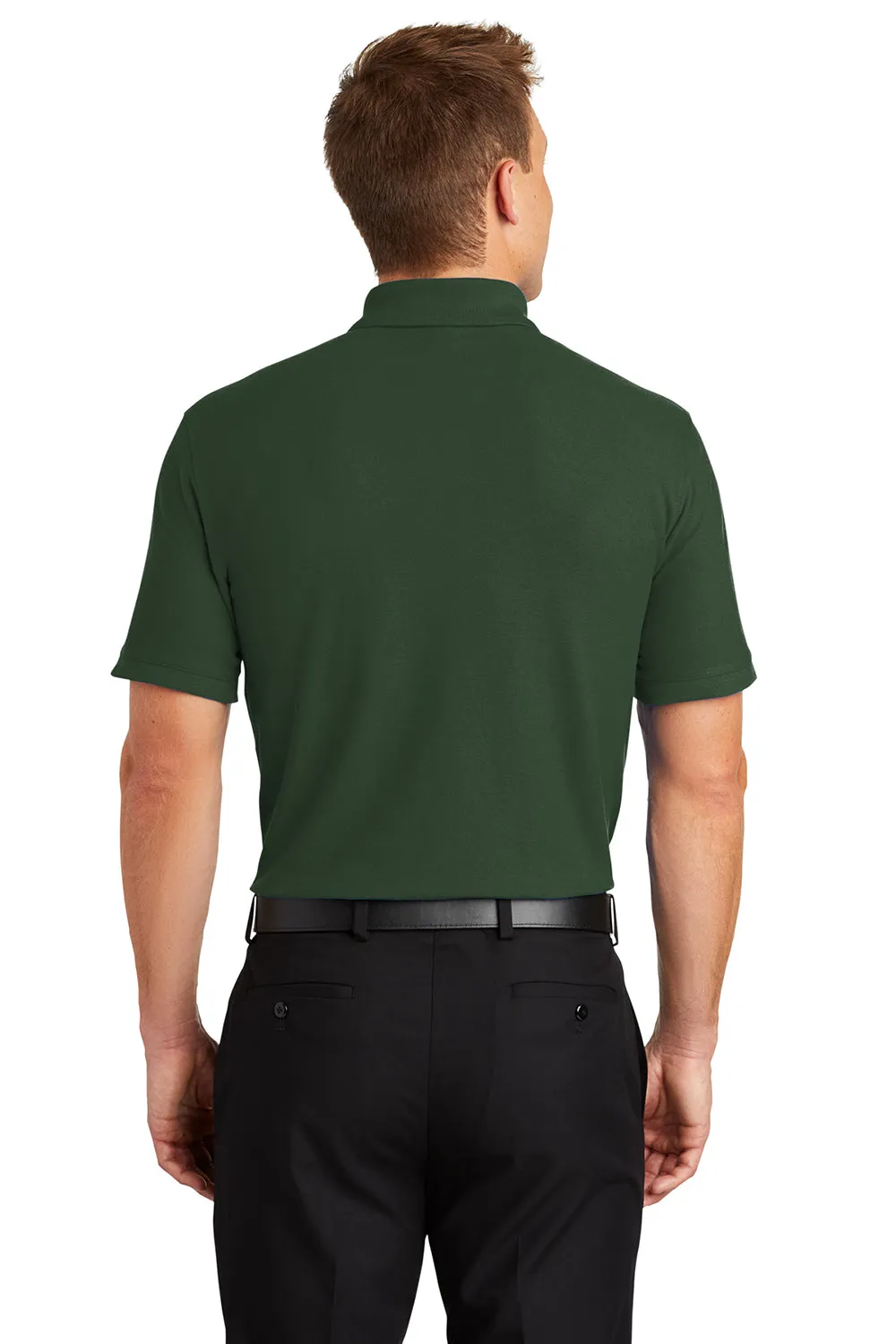 Port Authority Mens Core Classic Short Sleeve Polo Shirt - Deep Forest Green