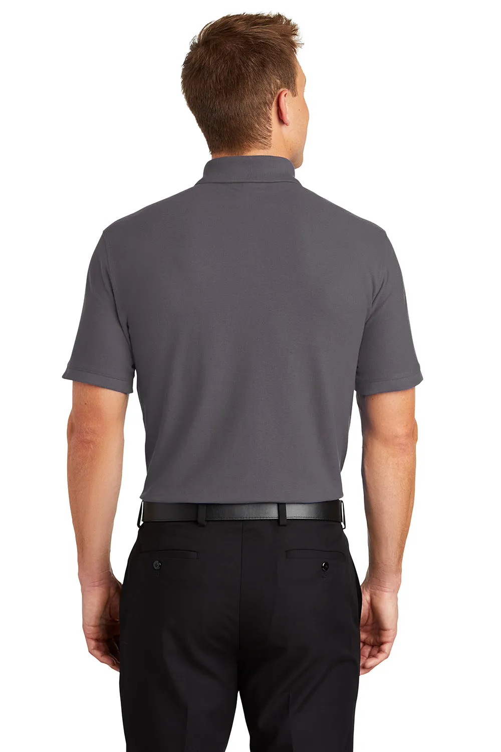 Port Authority Mens Core Classic Short Sleeve Polo Shirt - Graphite Grey