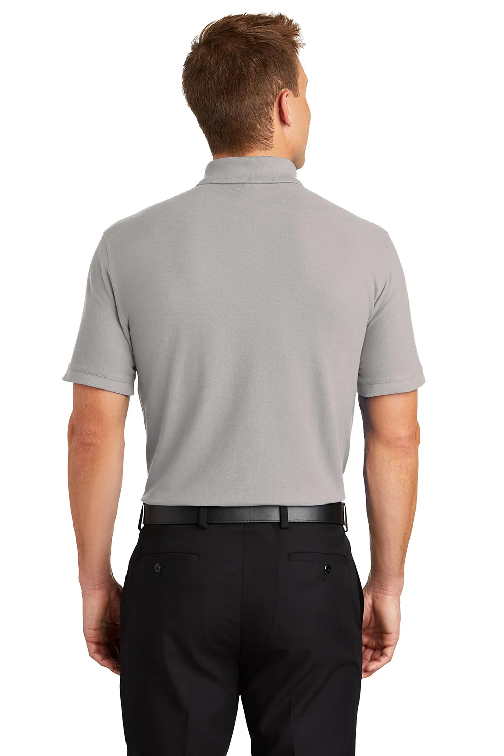 Port Authority Mens Core Classic Short Sleeve Polo Shirt - Gusty Grey