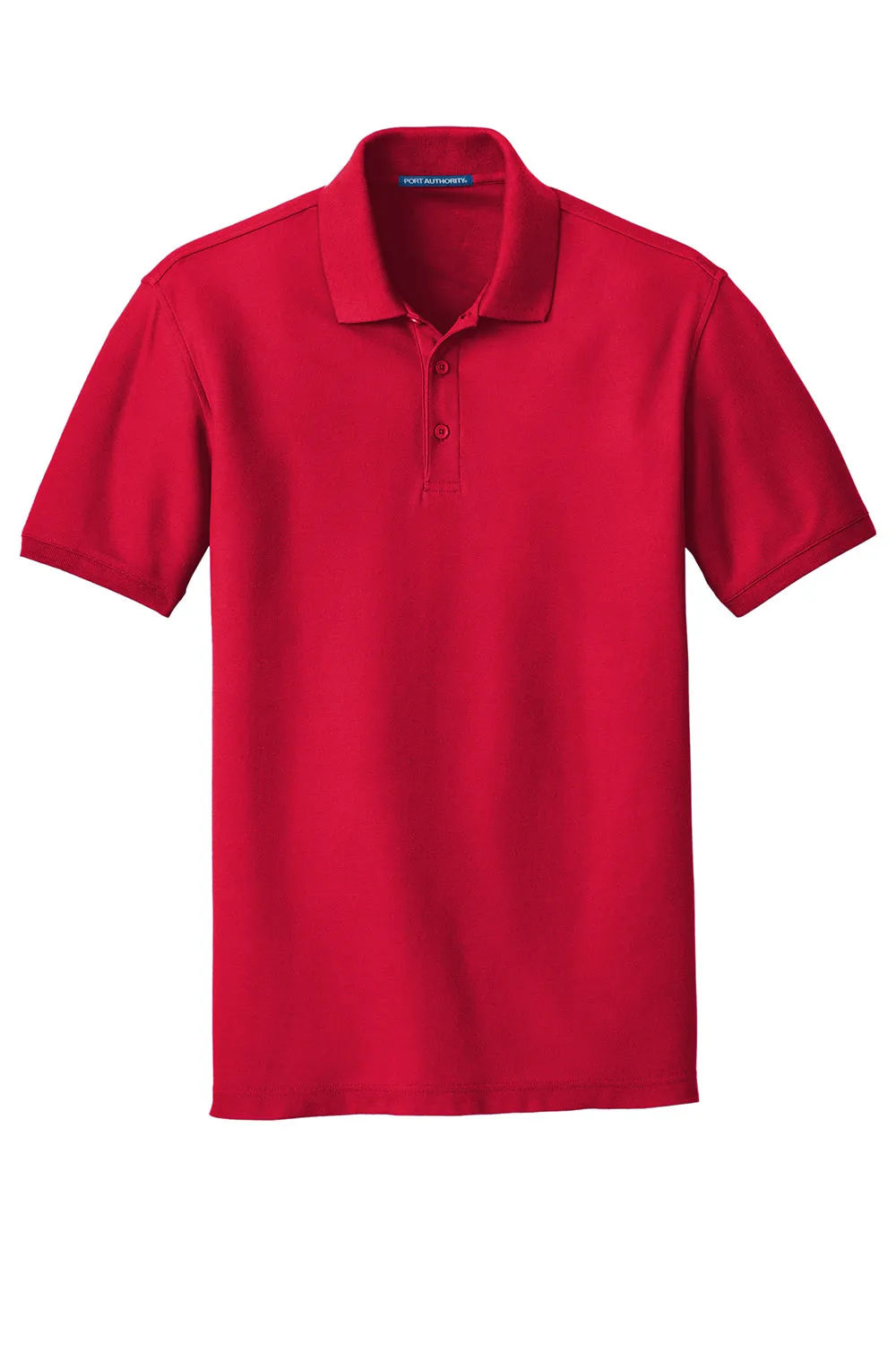 Port Authority Mens Core Classic Short Sleeve Polo Shirt - Rich Red