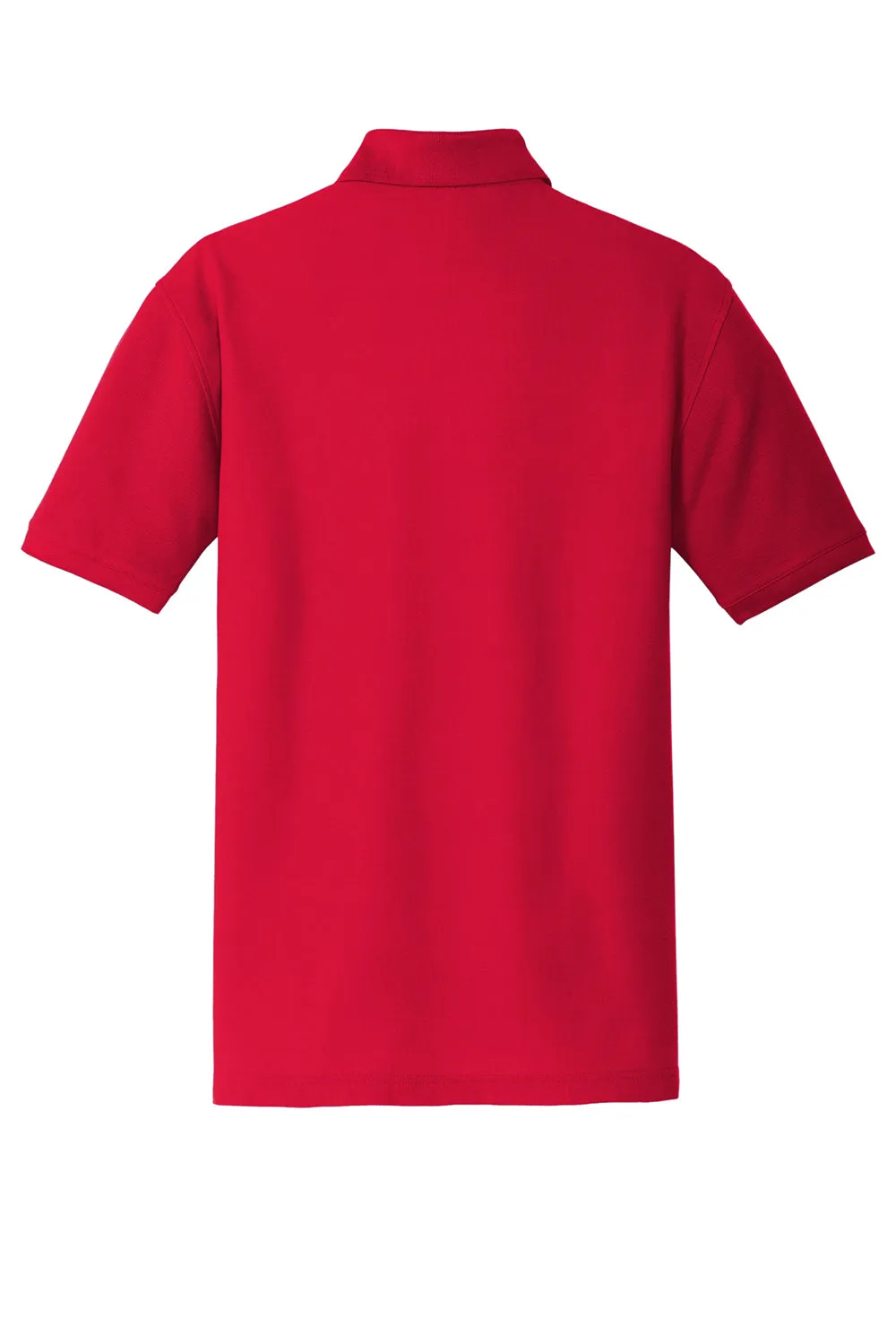 Port Authority Mens Core Classic Short Sleeve Polo Shirt - Rich Red