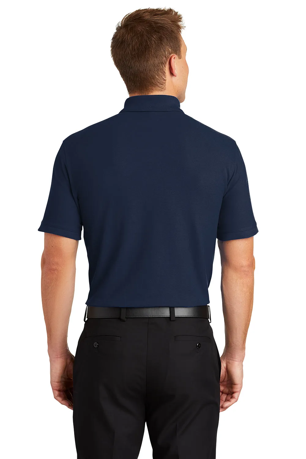 Port Authority Mens Core Classic Short Sleeve Polo Shirt - River Navy Blue