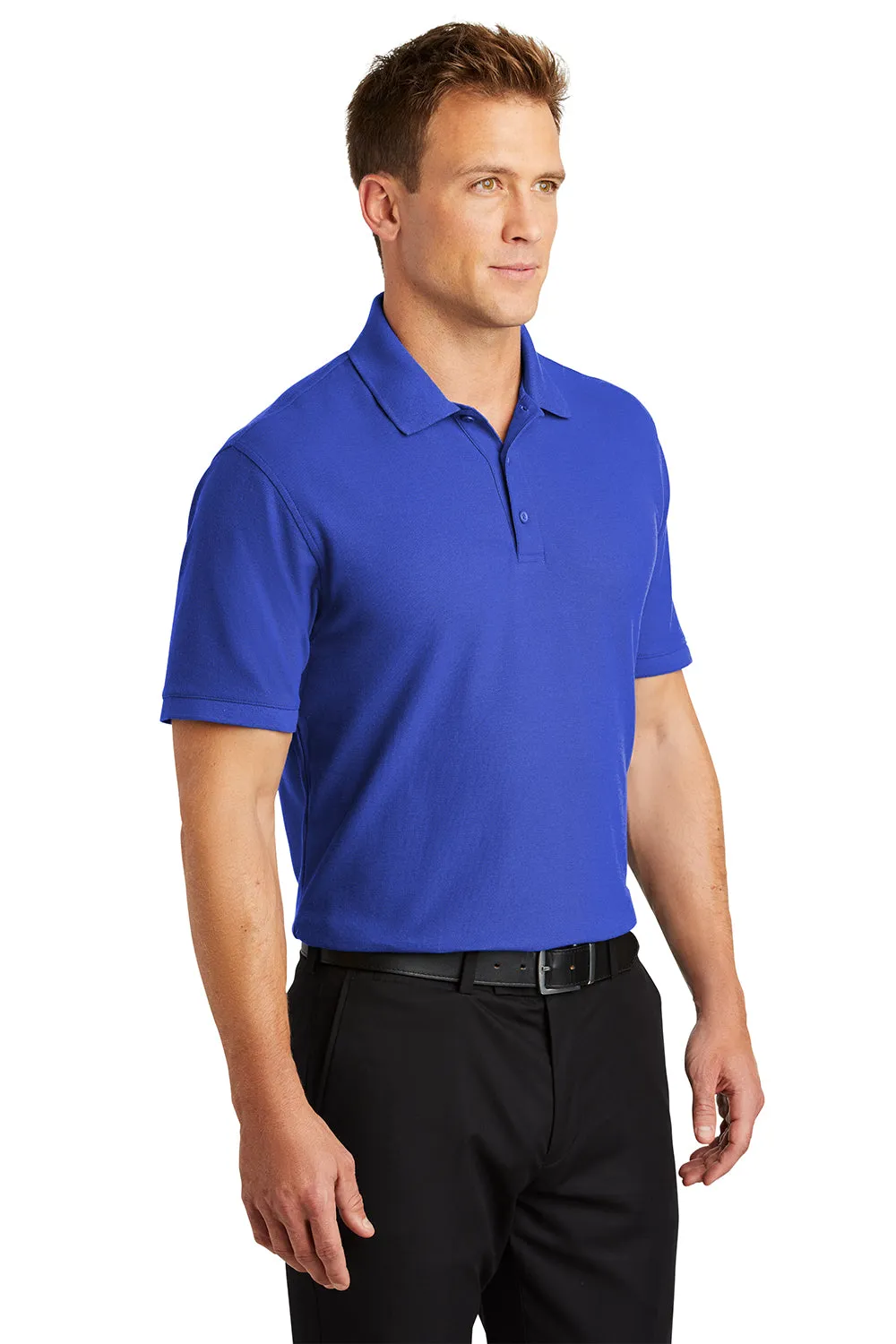 Port Authority Mens Core Classic Short Sleeve Polo Shirt - True Royal Blue