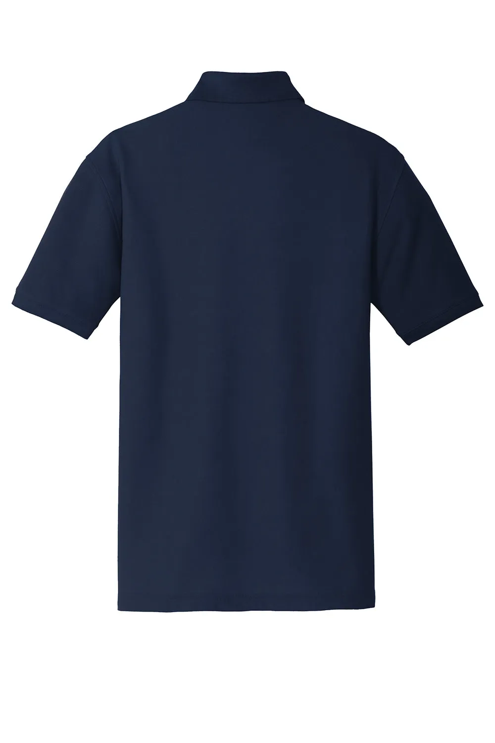 Port Authority Mens Core Classic Short Sleeve Polo Shirt w/ Pocket - River Navy Blue