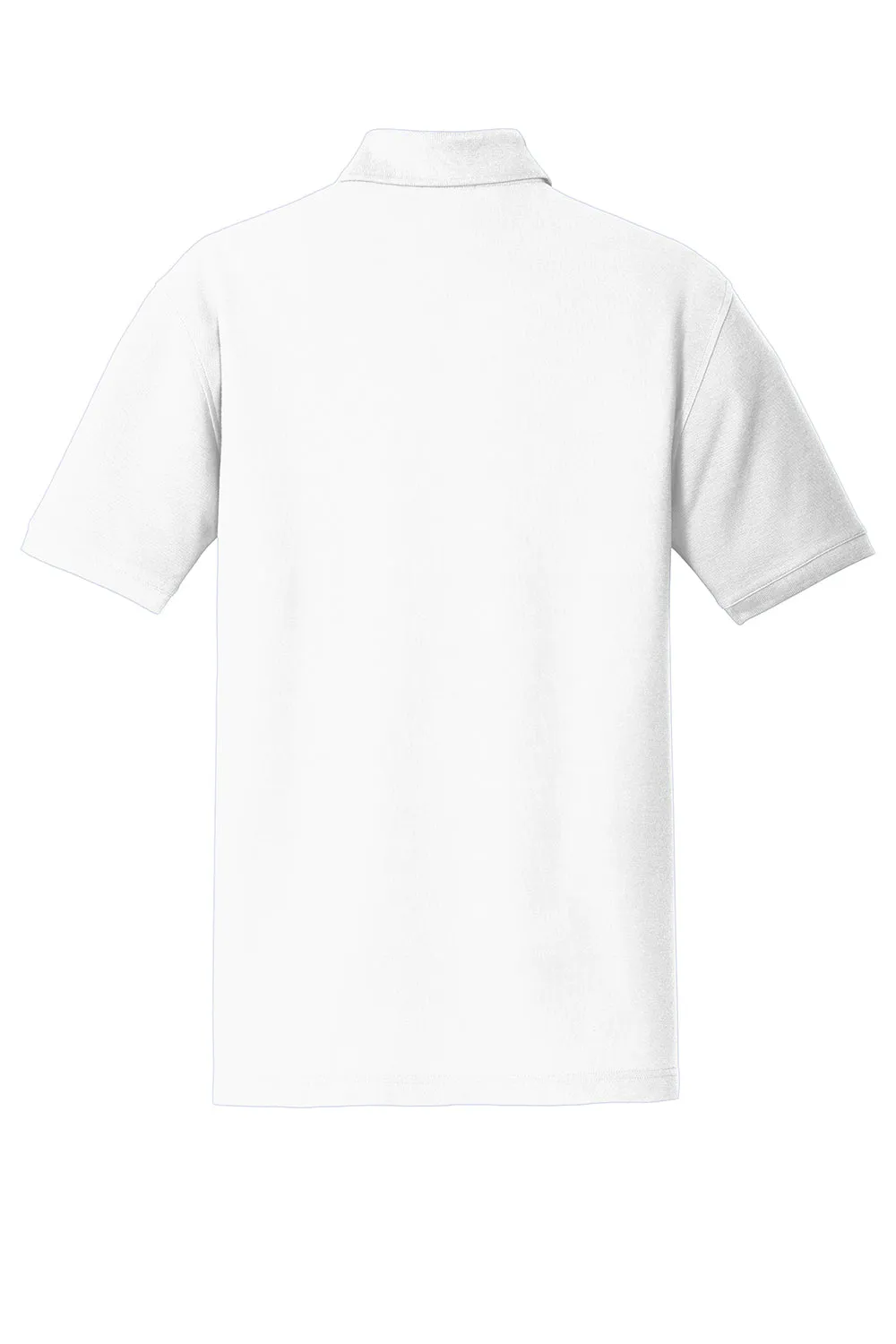 Port Authority Mens Core Classic Short Sleeve Polo Shirt - White