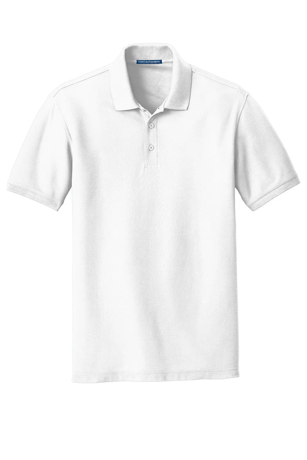 Port Authority Mens Core Classic Short Sleeve Polo Shirt - White