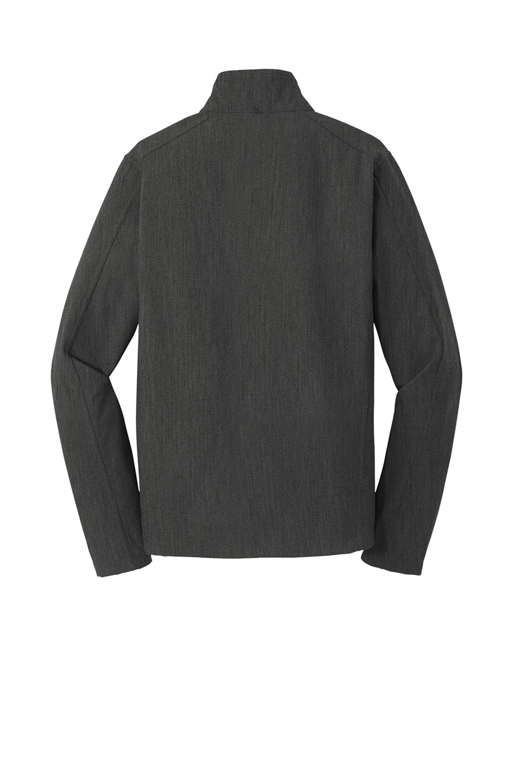 Port Authority Mens Core Wind & Water Resistant Full Zip Jacket - Heather Charcoal Black