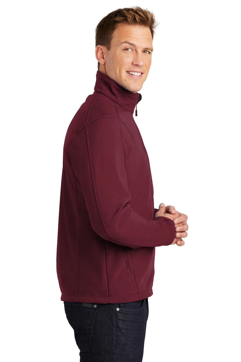 Port Authority Mens Core Wind & Water Resistant Full Zip Jacket - Maroon