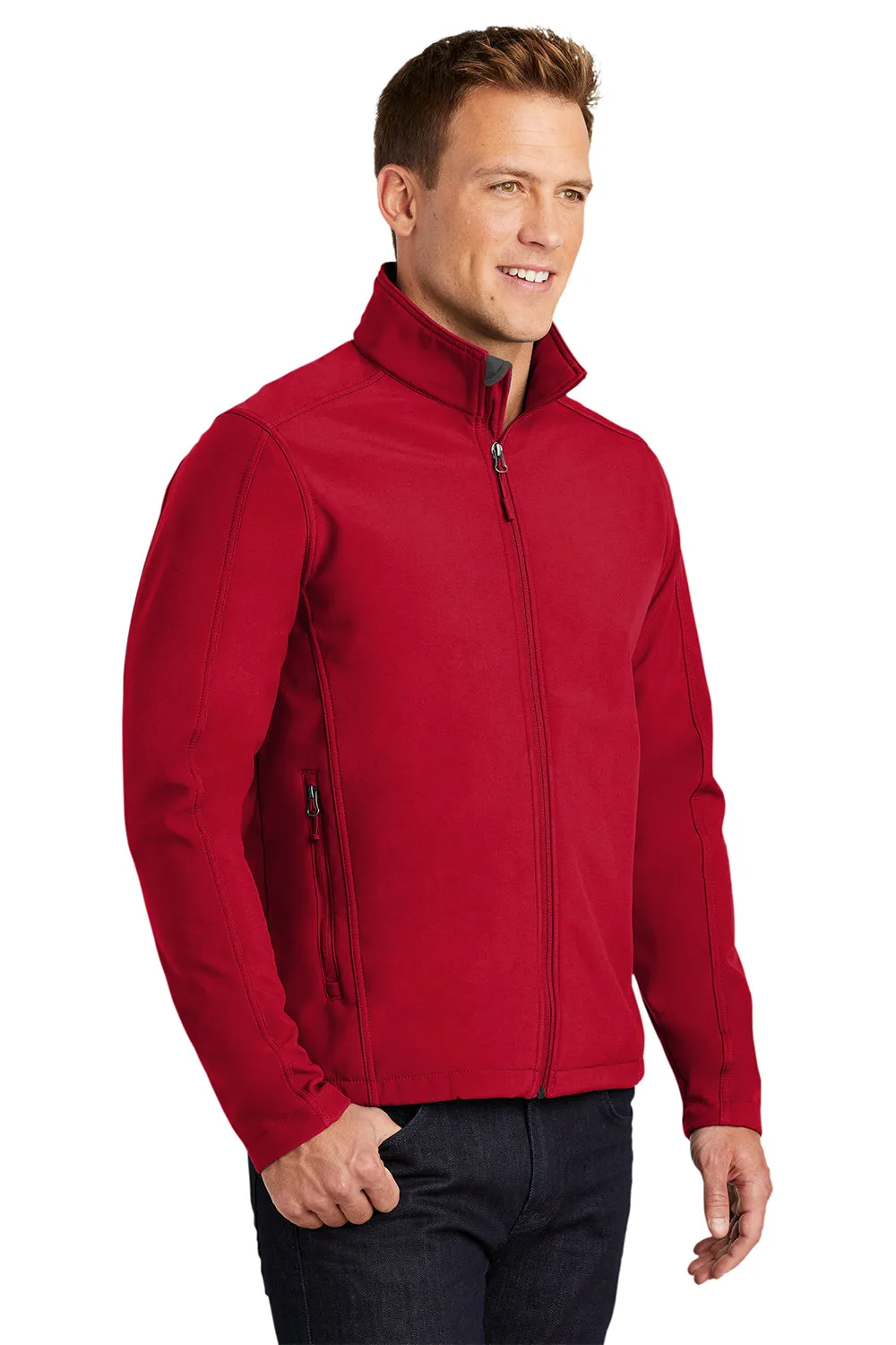 Port Authority Mens Core Wind & Water Resistant Full Zip Jacket - Rich Red