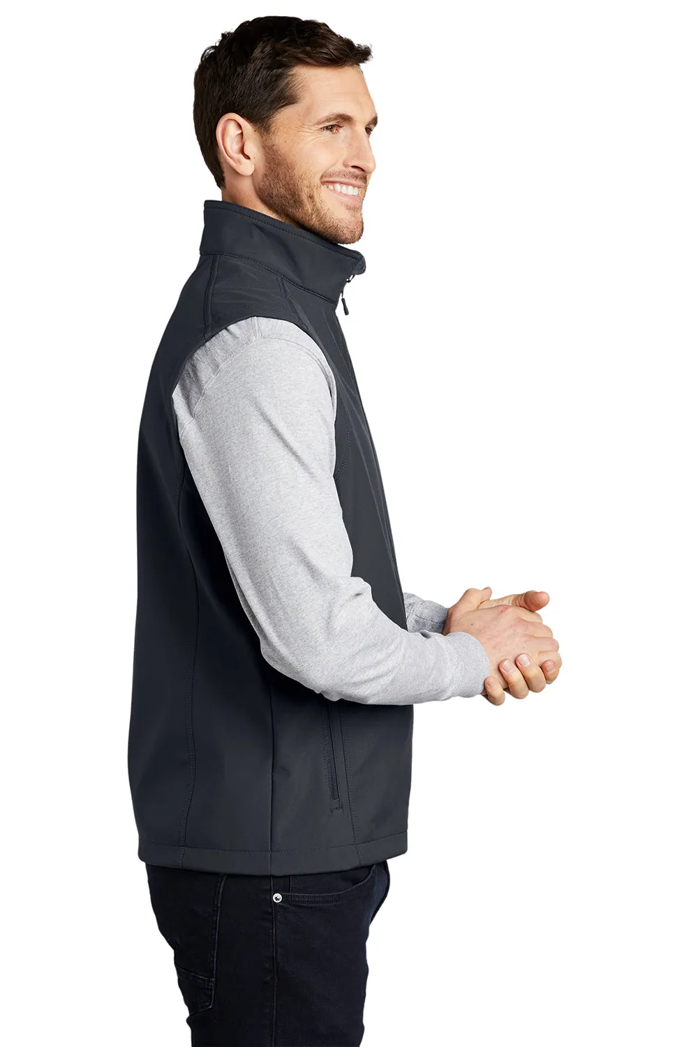Port Authority Mens Core Wind & Water Resistant Full Zip Vest - Battleship Grey