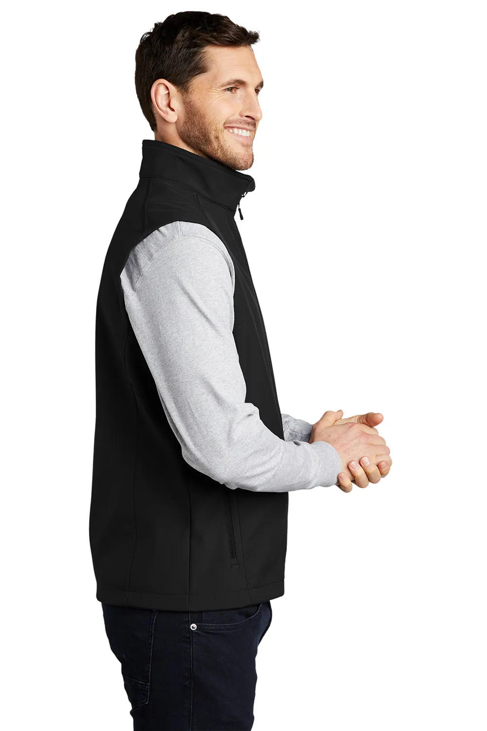 Port Authority Mens Core Wind & Water Resistant Full Zip Vest - Black