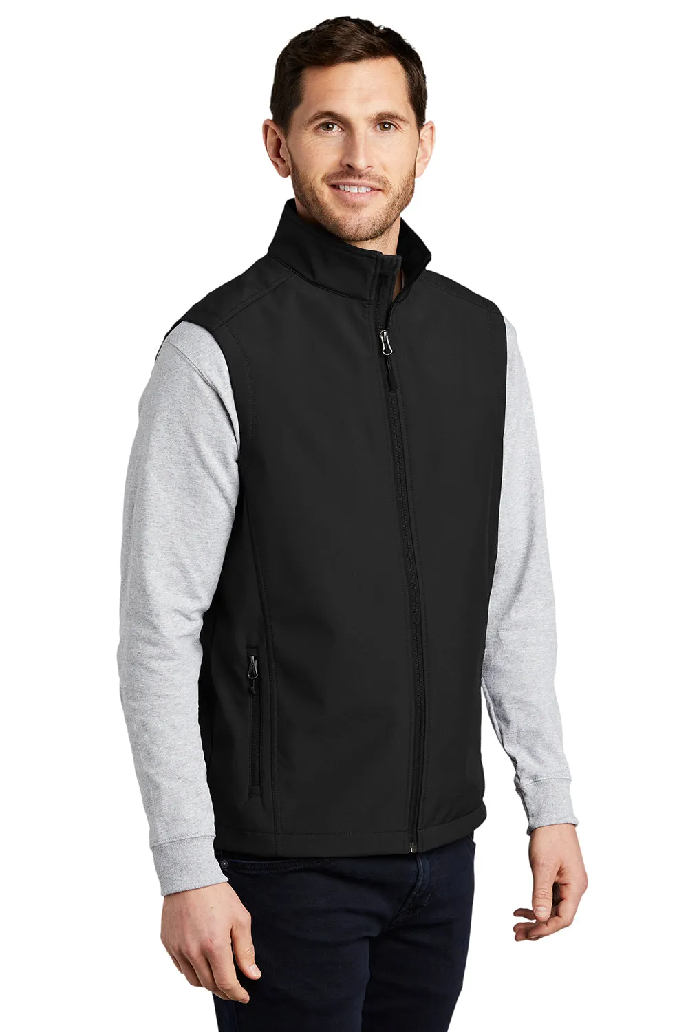 Port Authority Mens Core Wind & Water Resistant Full Zip Vest - Black
