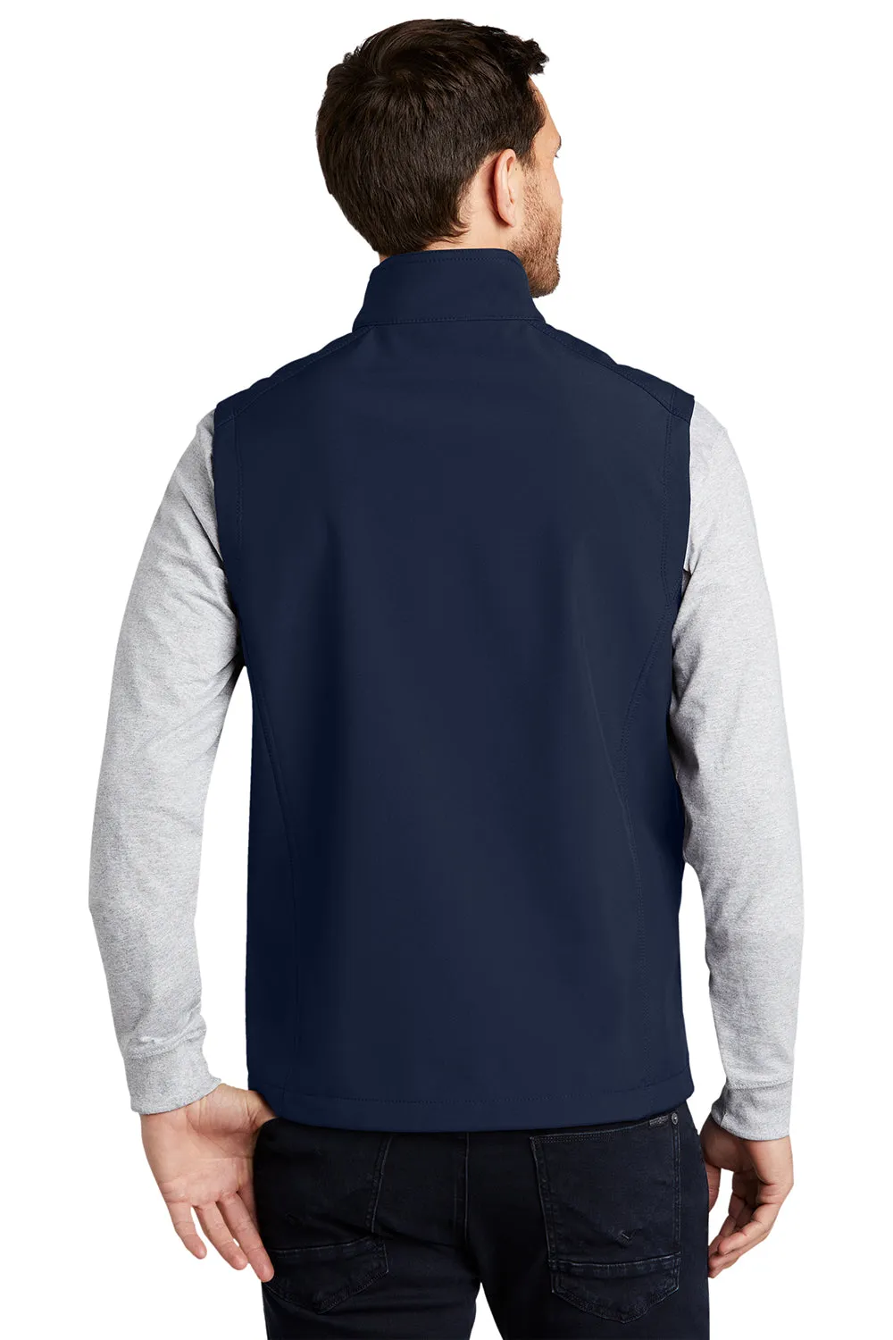 Port Authority Mens Core Wind & Water Resistant Full Zip Vest - Dress Navy Blue