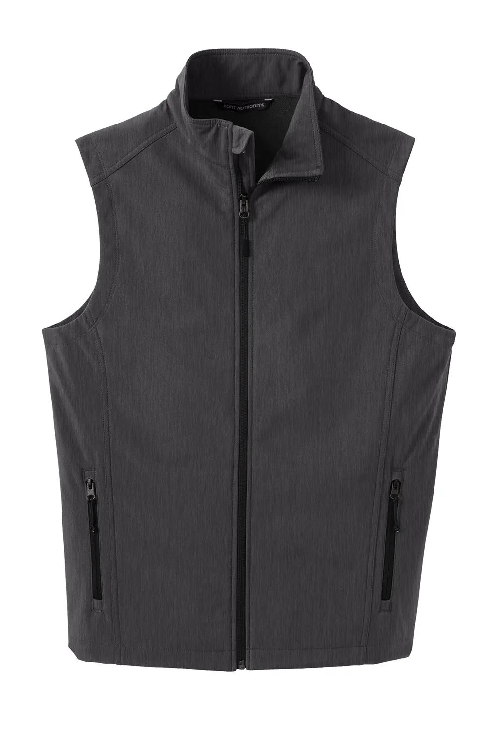Port Authority Mens Core Wind & Water Resistant Full Zip Vest - Heather Charcoal Black