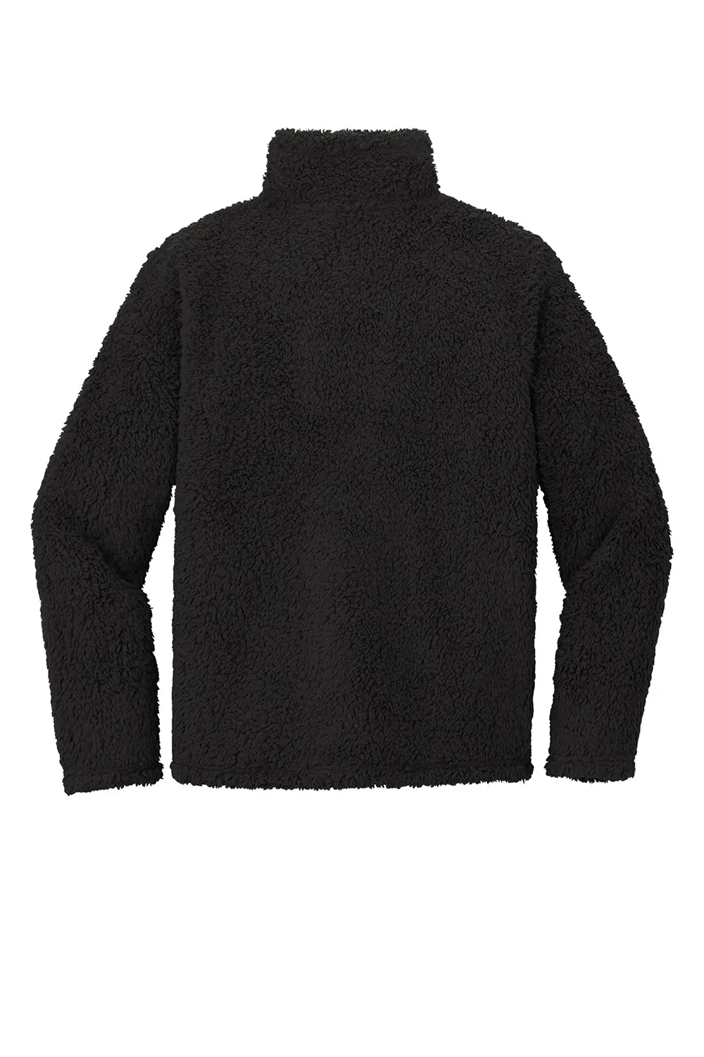 Port Authority Mens Cozy Sherpa Fleece 1/4 Zip Jacket - Black
