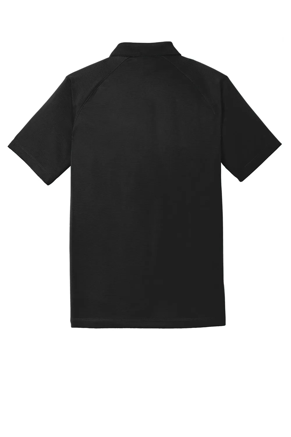 Port Authority Mens Crossover Moisture Wicking Short Sleeve Polo Shirt - Black