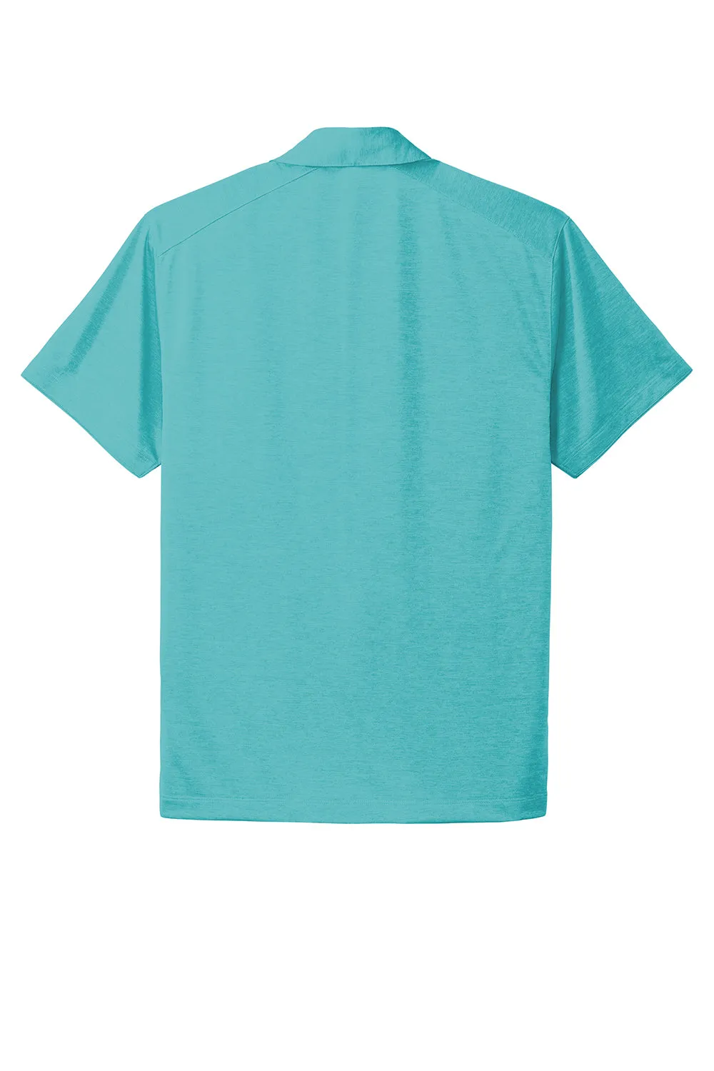 Port Authority Mens Digi Heather Performance Moisture Wicking Short Sleeve Polo Shirt - Maui Blue - Closeout