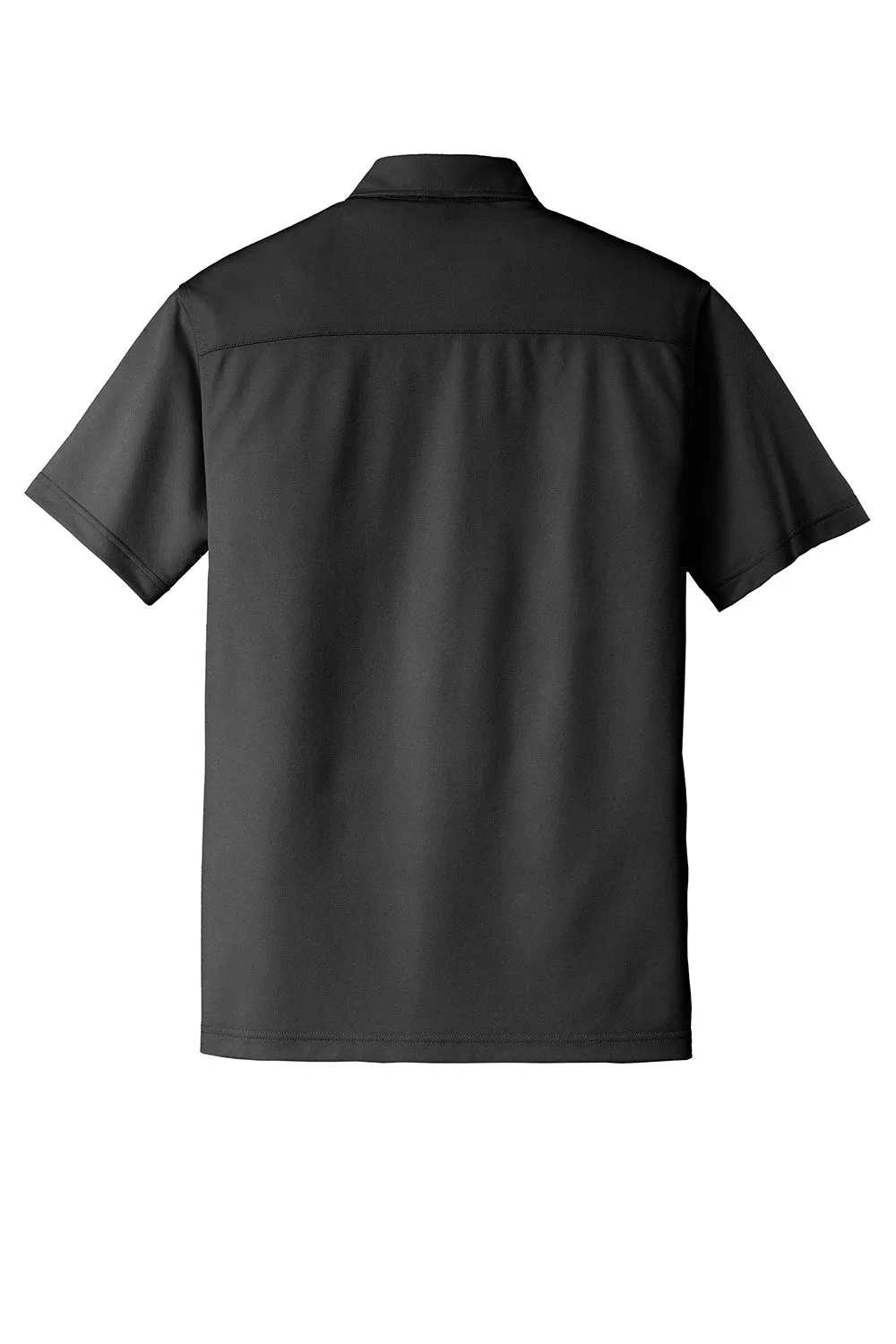 Port Authority Mens Dimension Moisture Wicking Short Sleeve Polo Shirt - Black - Closeout