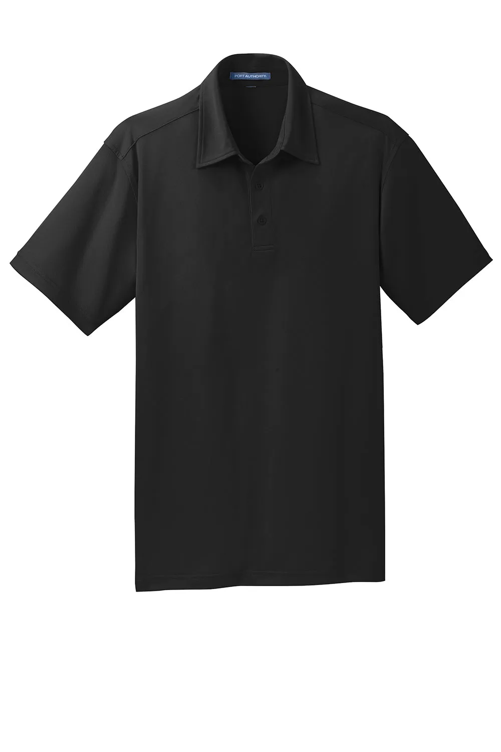 Port Authority Mens Dimension Moisture Wicking Short Sleeve Polo Shirt - Black - Closeout