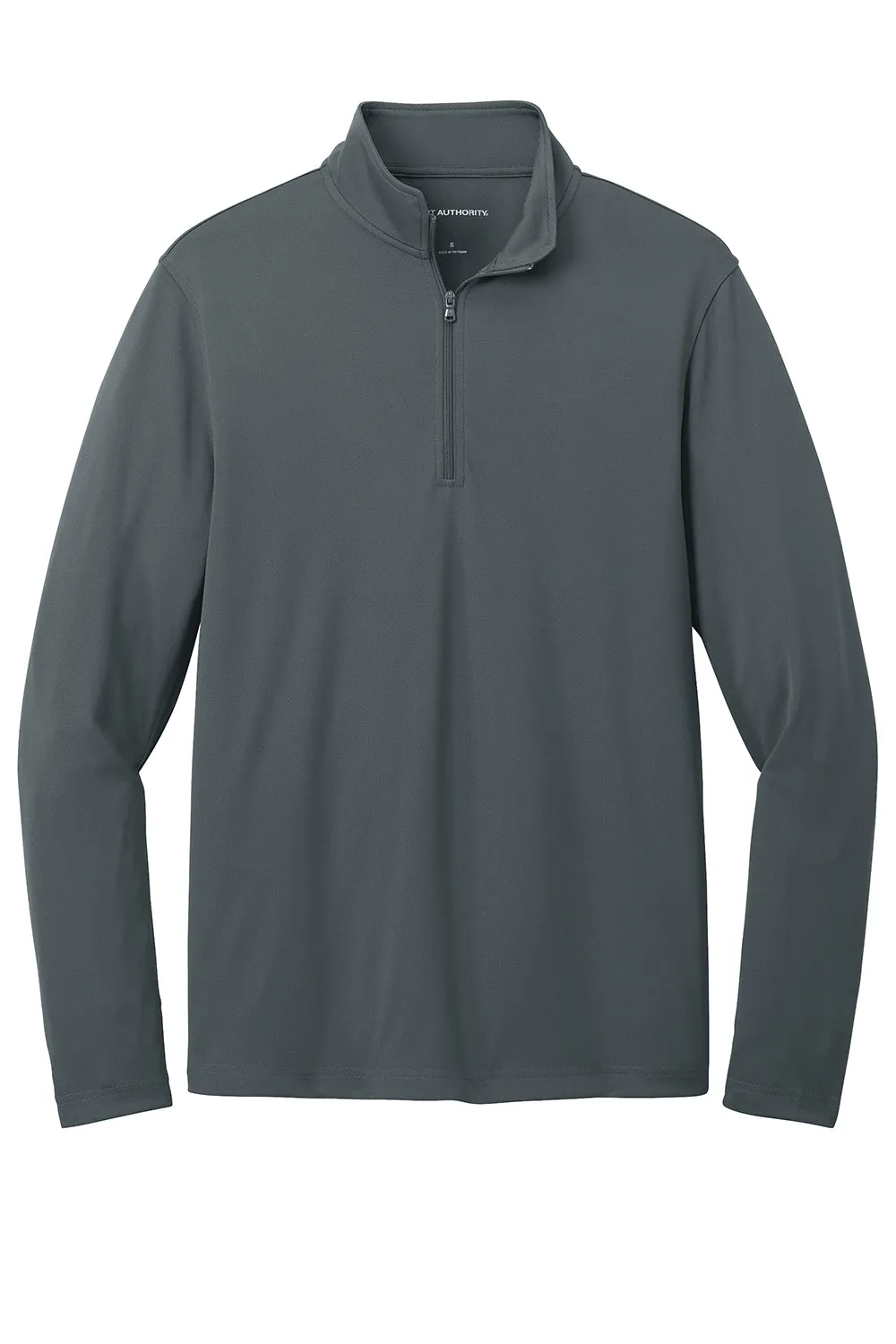 Port Authority Mens Dry Zone Moisture Wicking Micro Mesh 1/4 Zip Sweatshirt - Graphite Grey