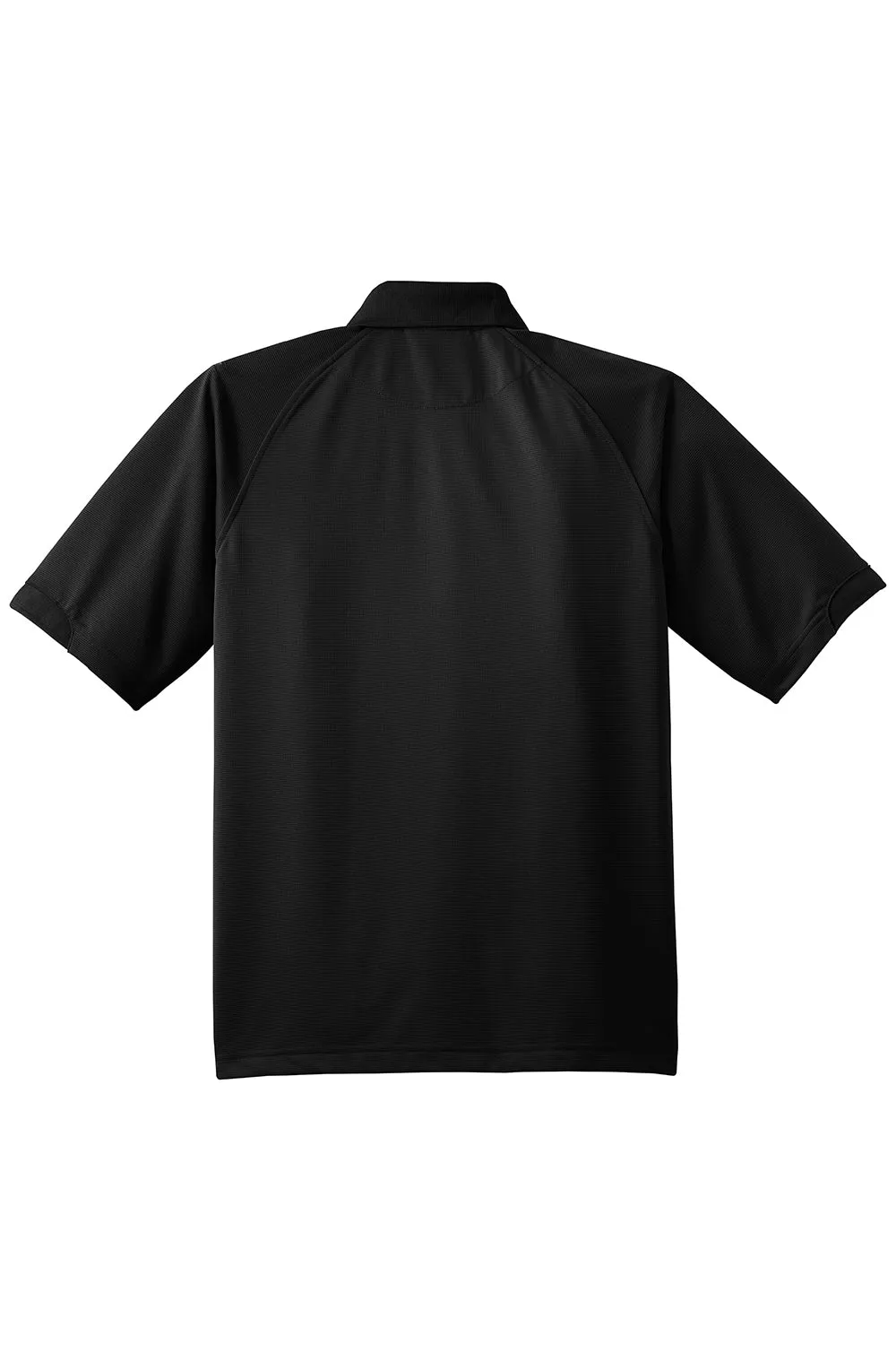 Port Authority Mens Dry Zone Moisture Wicking Short Sleeve Polo Shirt - Black