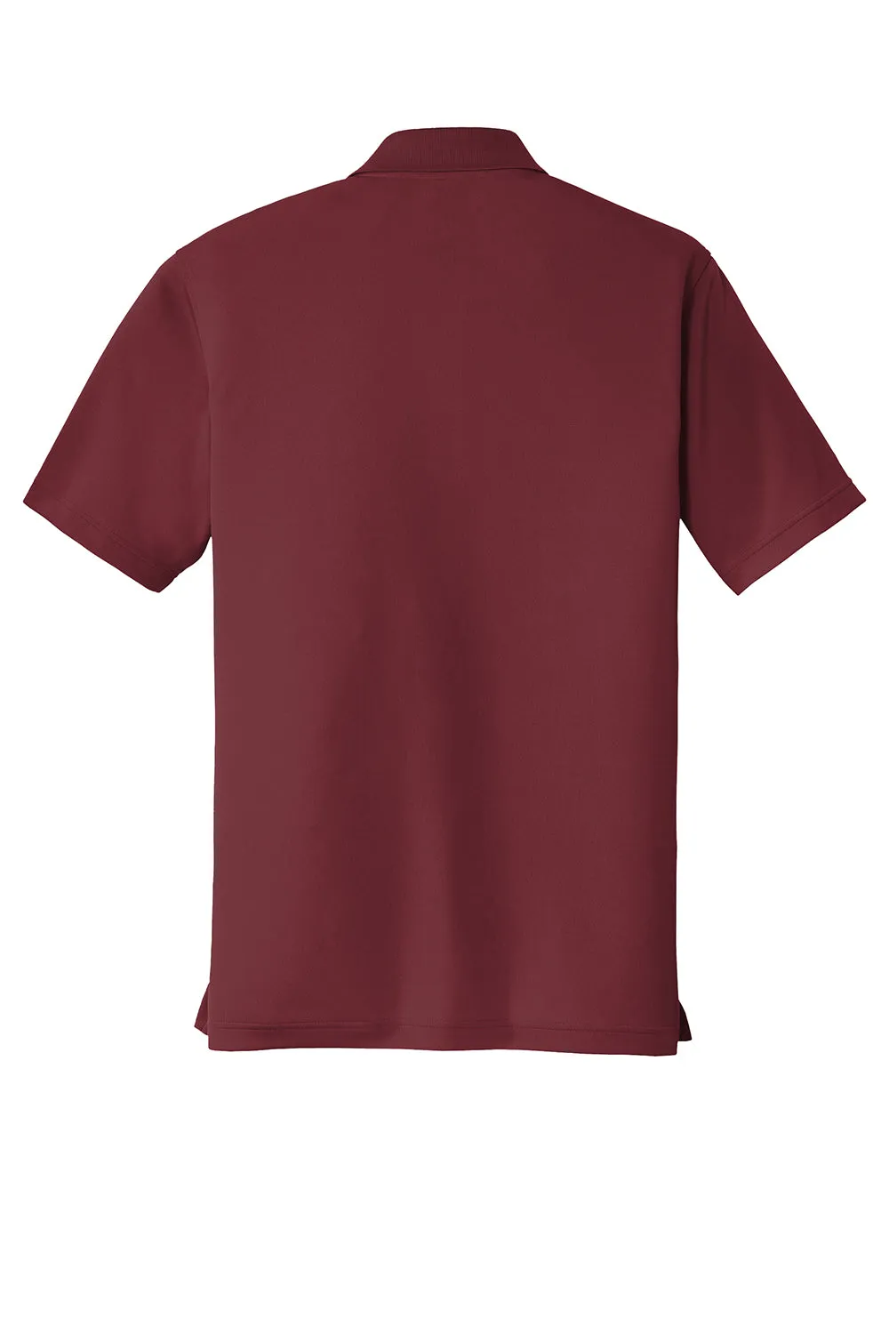 Port Authority Mens Dry Zone Moisture Wicking Short Sleeve Polo Shirt - Burgundy