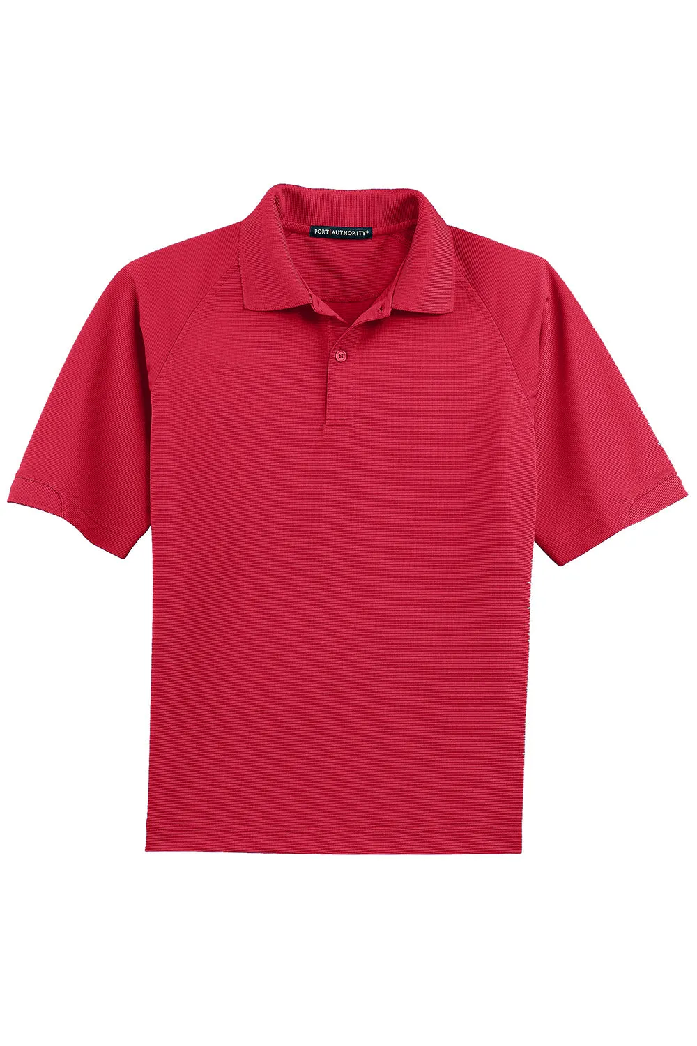 Port Authority Mens Dry Zone Moisture Wicking Short Sleeve Polo Shirt - Engine Red